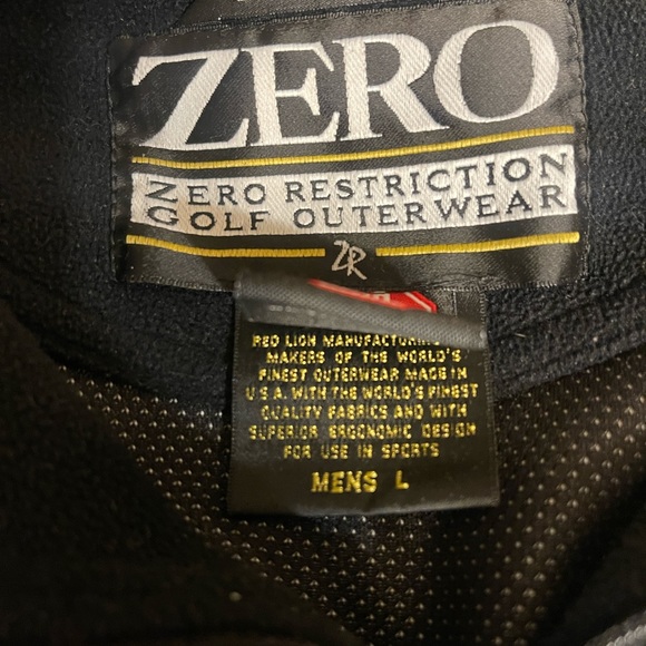 Zero Restriction Wind Stopper Golf 1/4 Zip Pullover: Men’s Large/black - Picture 2 of 4